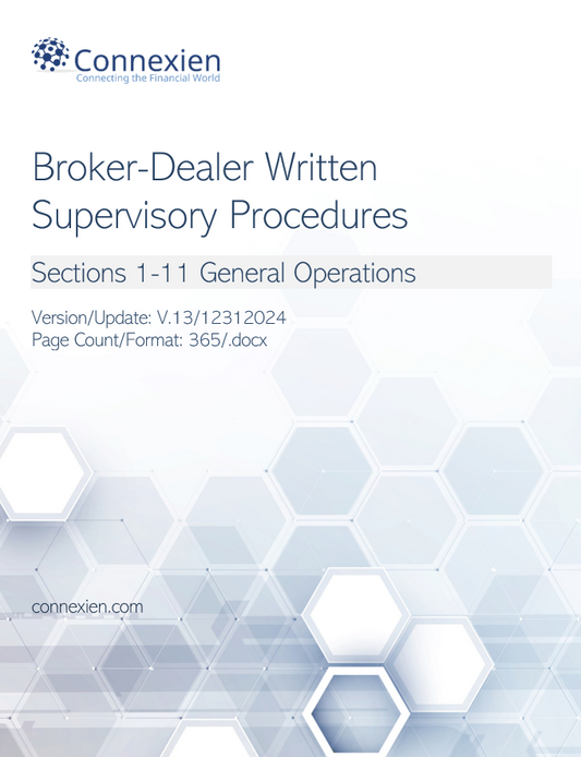 Broker-Dealer Compliance Manual General Operations Section 1-11