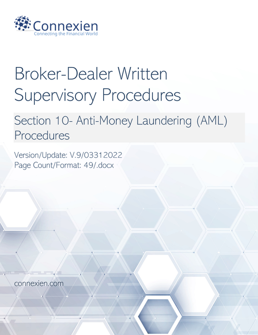Broker-Dealer Written Supervisory Procedures- Anti-Money Laundering