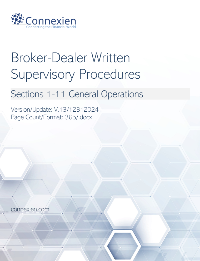 Broker-Dealer Compliance Manual General Operations Section 1-11