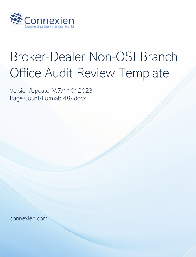 Broker-Dealer Non-OSJ Branch Office Audit Review Template