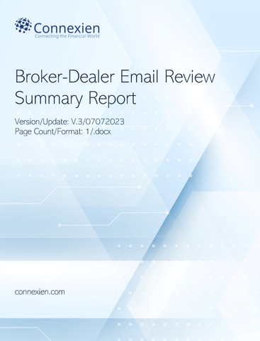BD- Broker-Dealer Email Review Summary Report