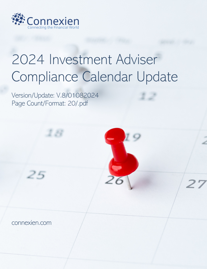 2024 Investment Adviser Annual Compliance Calendar