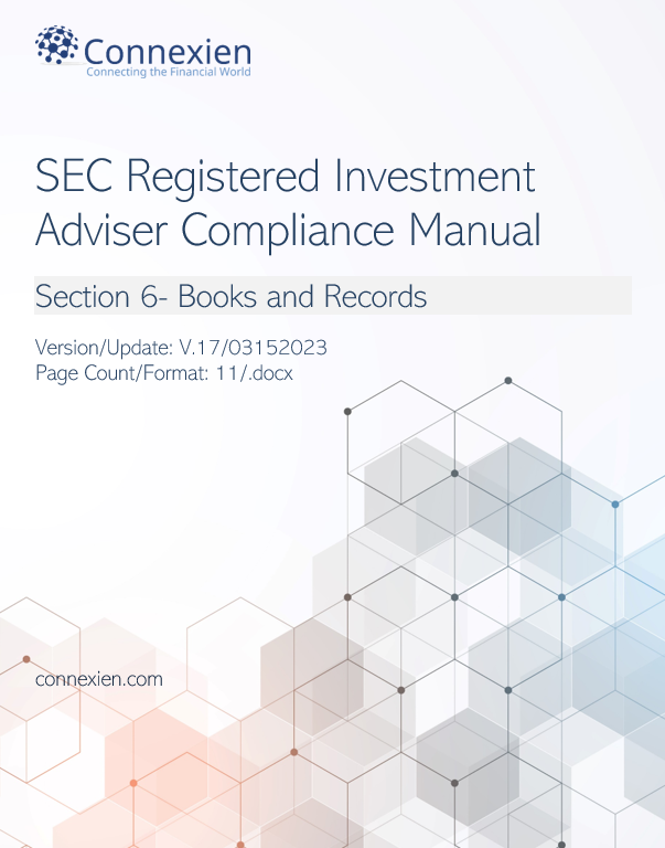 Sec Page SEC Registered Investment Adviser Compliance Manual- Books & Records ...