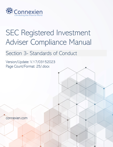 SEC Registered Investment Adviser Compliance Manual- Standards of Conduct