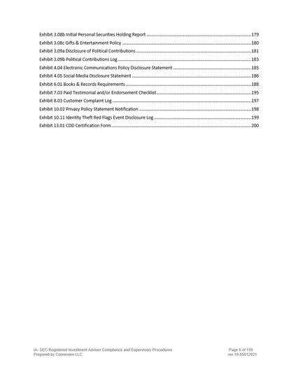 IA- SEC Registered Investment Adviser Compliance Manual (without Exhibits)