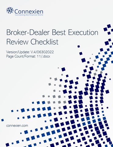 BD- Broker-Dealer Best Execution Review Checklist