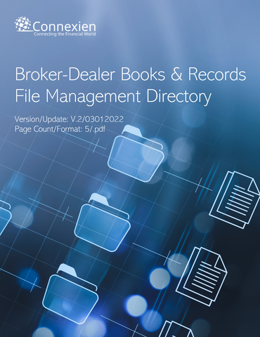 BD- Broker-Dealer Books & Records File Management Directory