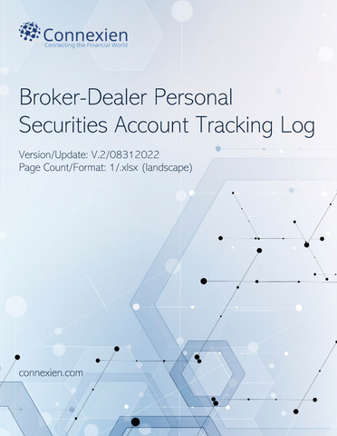 BD- Broker-Dealer Personal Securities Account Tracking Log