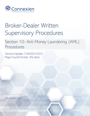 Broker-Dealer Written Supervisory Procedures- Anti-Money Laundering