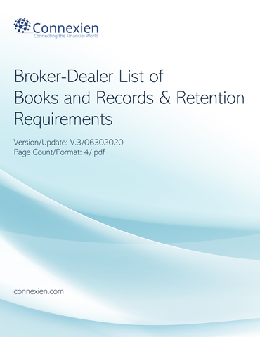 BD- Broker-Dealer List of Books and Records & Retention Requirements