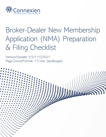 BD- Broker-Dealer New Membership Application Prep & Filing Checklist