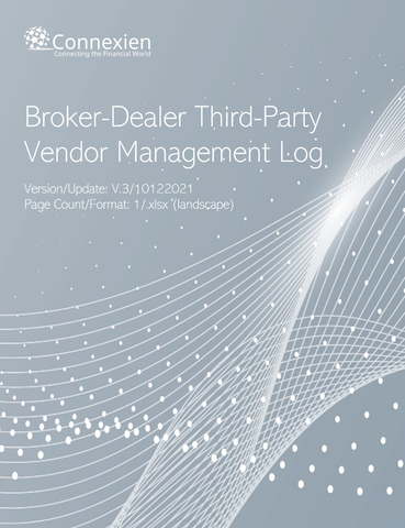 BD- Broker-Dealer Third-Party Vendor Management Log