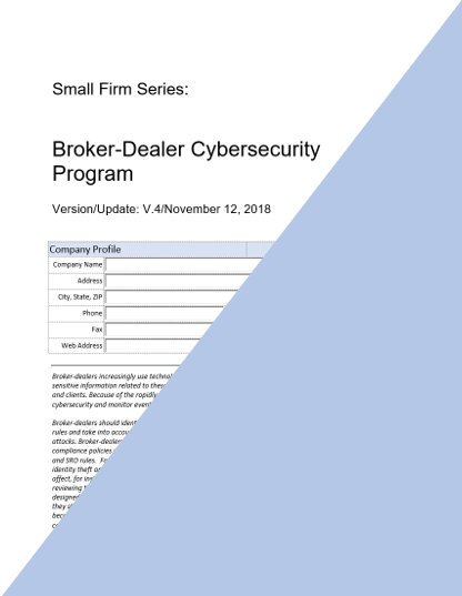 BD- Broker-Dealer Small Firm Cybersecurity Procedures