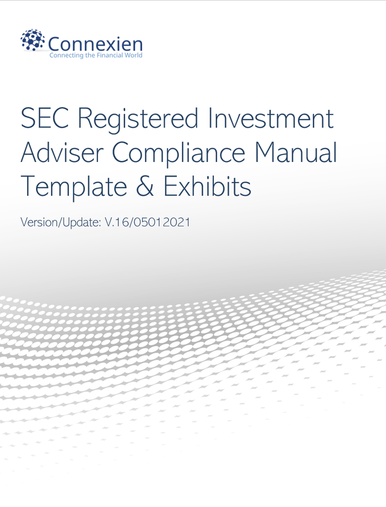 IA- SEC Registered Investment Adviser Compliance Manual (with Exhibits)
