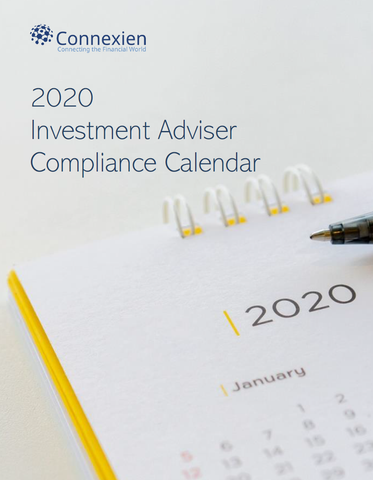 IA- 2020 Investment Adviser Annual Compliance Calendar
