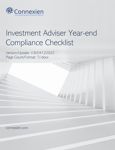 2022 Investment Adviser Year-End Compliance Checklist