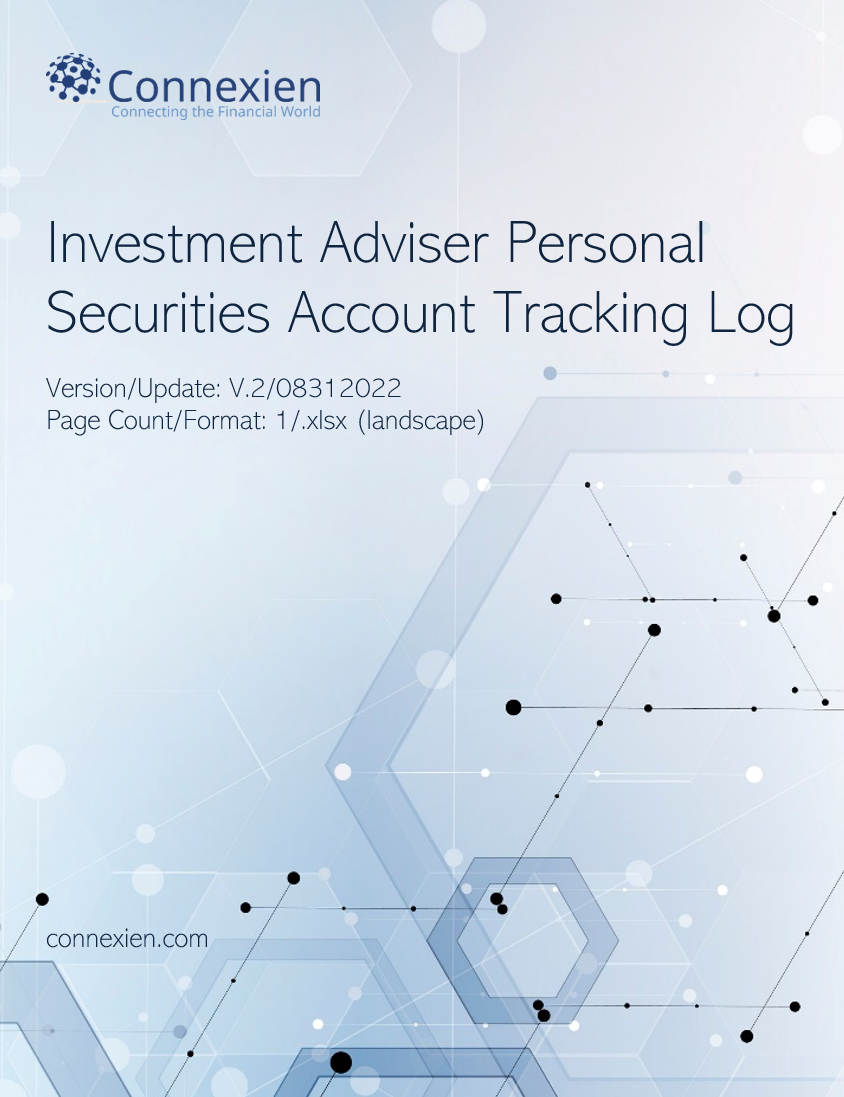 Investment Adviser Personal Securities Account Tracking Log