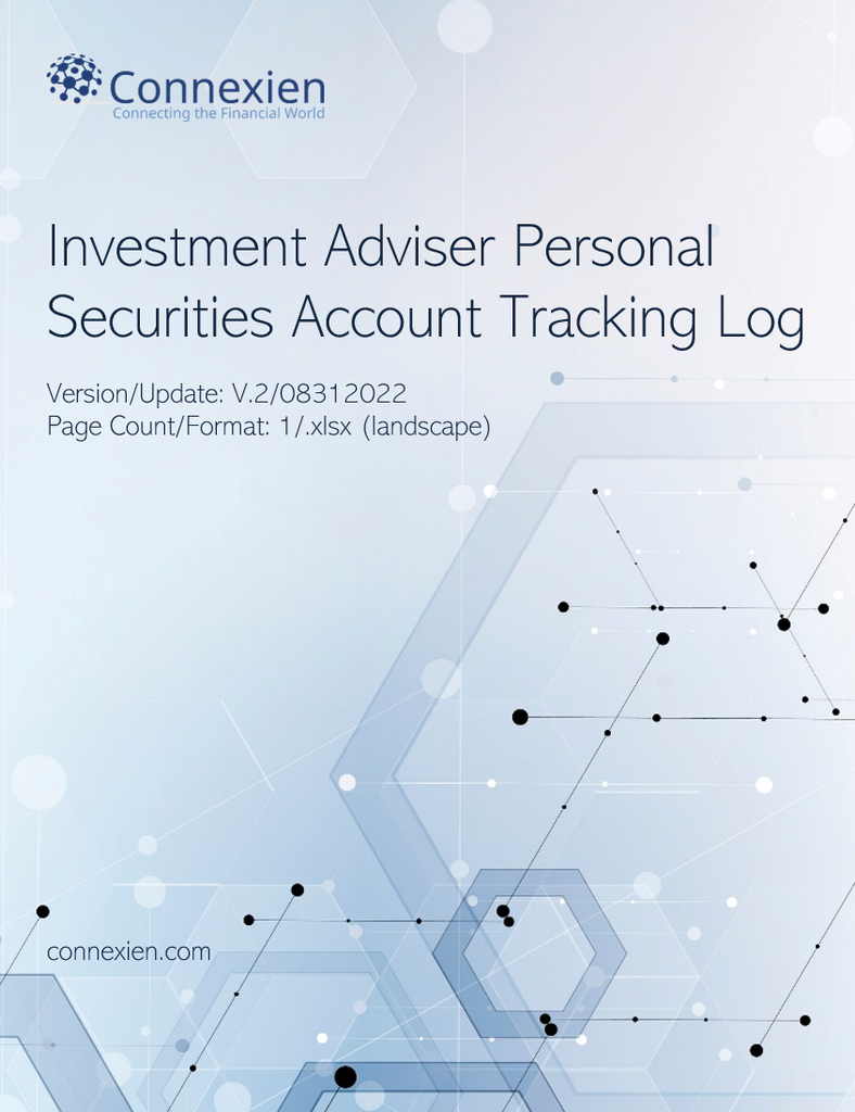 Investment Adviser Personal Securities Account Tracking Log