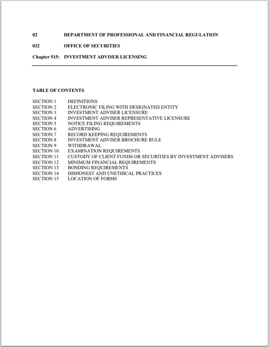 IA- Maine Investment Adviser and Representative Registration Requirements