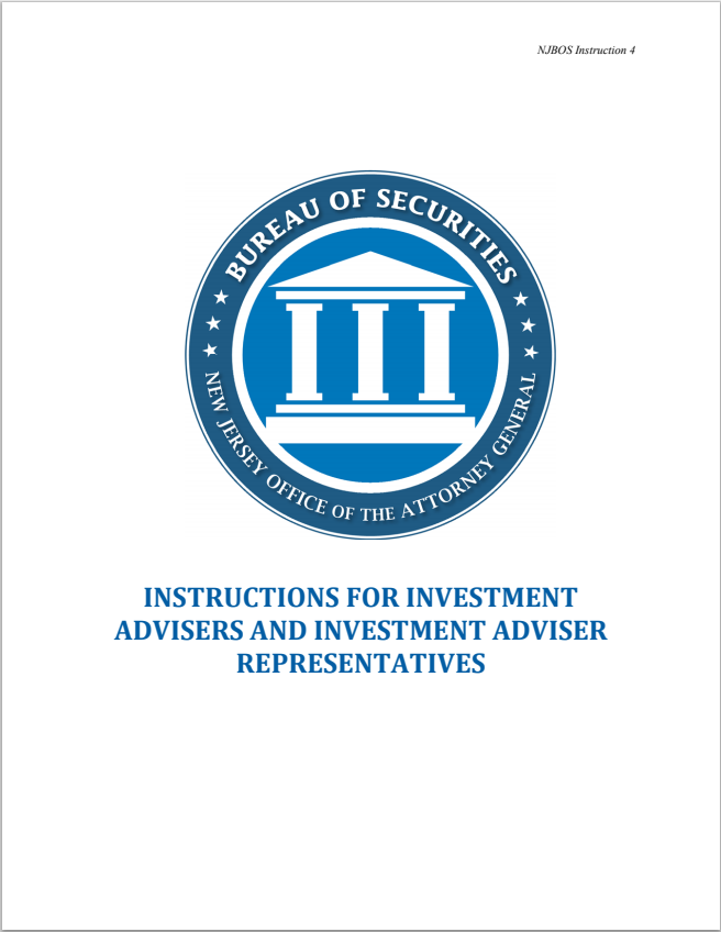 IA- New Jersey Investment Adviser and Rep. Registration Requirements Guide