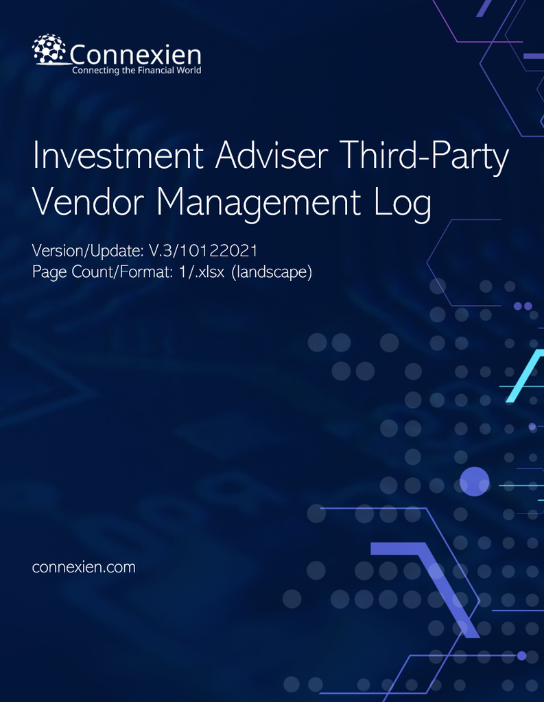 Investment Adviser Third-Party Vendor Management Log