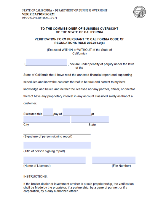 IA- California Verification Form Pursuant to CCR 260.241.2(b)