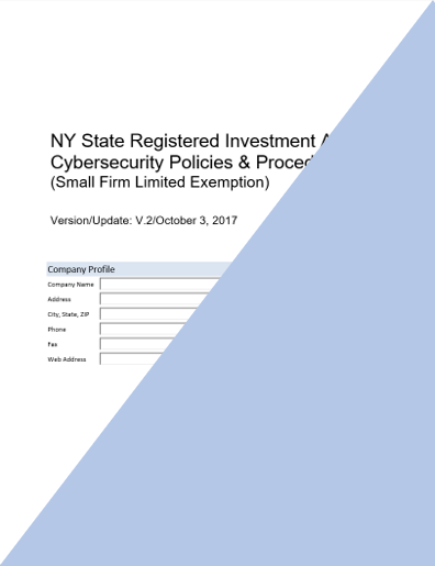 IA- New York Investment Adviser Cybersecurity Procedures (Limited Exemption)