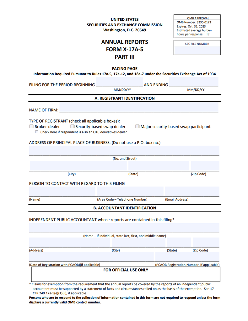 BD- Annual Audit Report Form X-17A-5 Part III